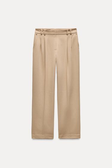 PANTALON À PINCES - Camel moyen de Zara - Image 4