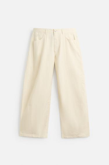 TECHNICAL CURVED FIT TROUSERS - Beige by Zara