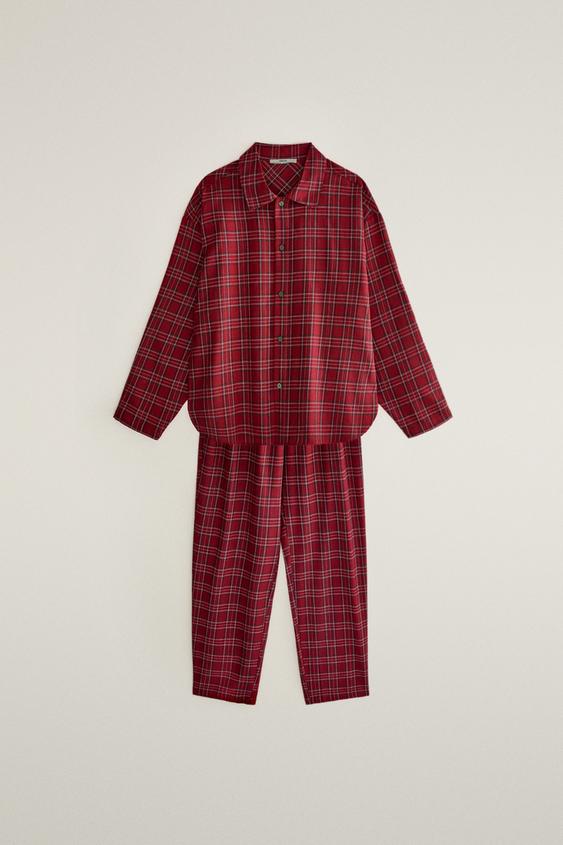 Set Pyjama flanell Karo Weihnachten (Set 2) - Rot von Zara - Bild 0