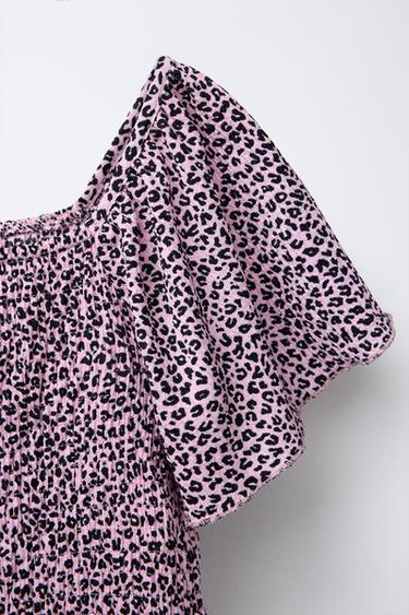 ROBE TEXTURÉE ANIMAL PRINT - Rose de Zara - Image 2