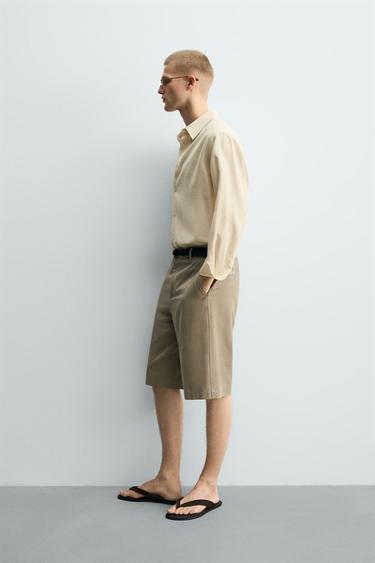 FLOWING VISCOSE SHIRT - Beige marl by Zara - Image 3