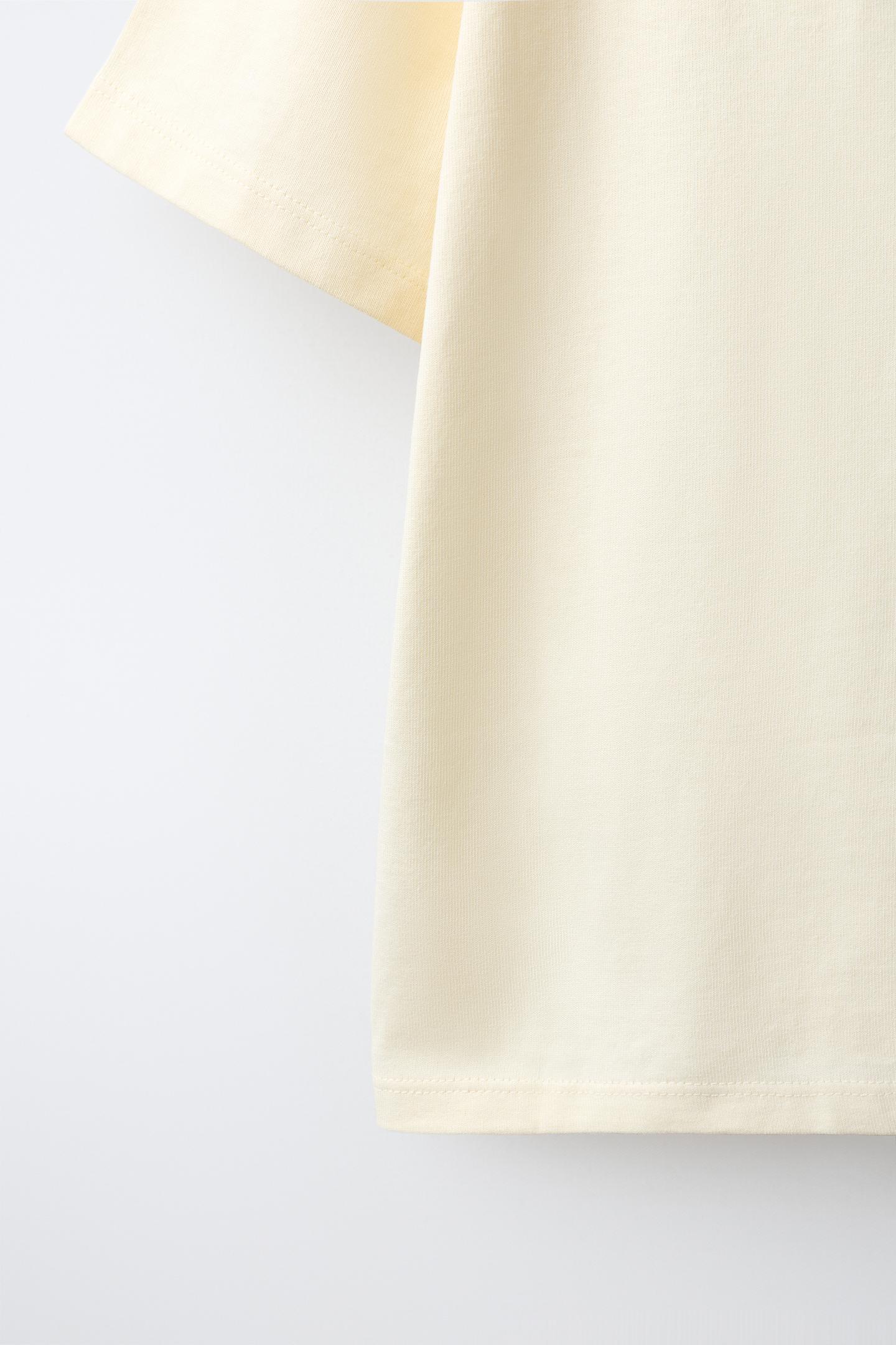 Детская футболка Zara Text Print, цвет: Экрю — фото 5