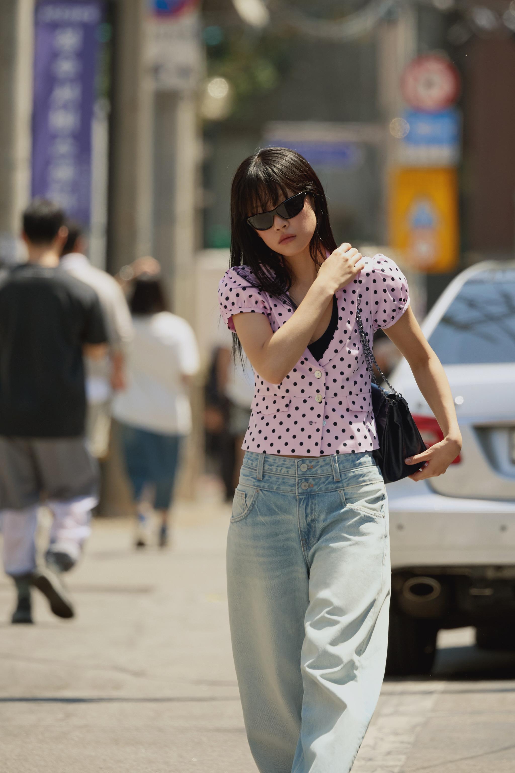 ドット柄ショートジャケット - ライトピンク | ZARA Japan / 日本