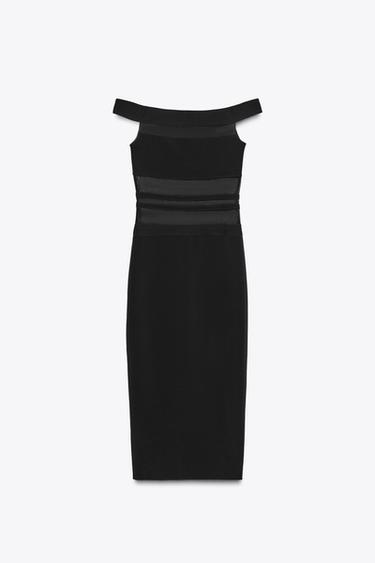 CONTRAST STRETCH DRESS - Black by Zara - Image 8