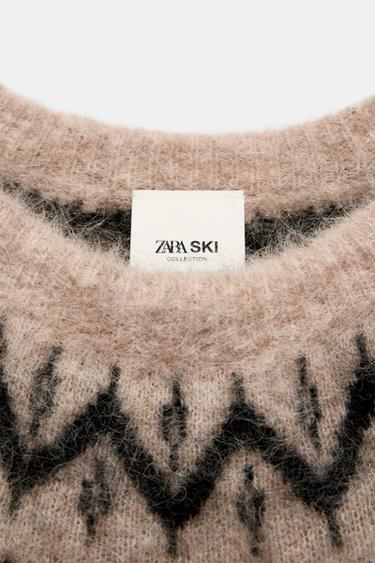 JUMPER WITH ALPACA JACQUARD SKI COLLECTION - Ecru by Zara - Image 8