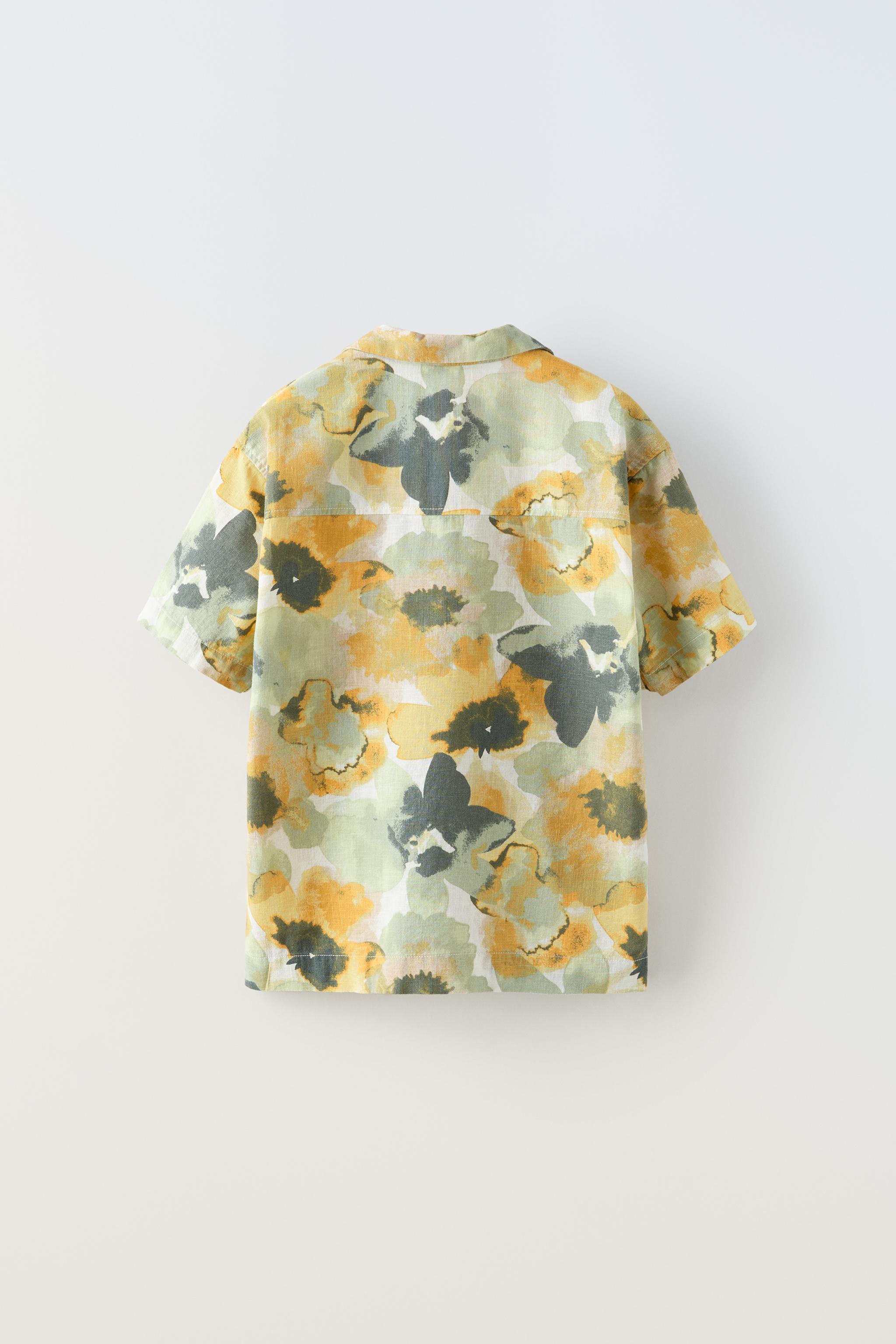 SPOTTED PRINT SHIRT - Mustard | ZARA United States