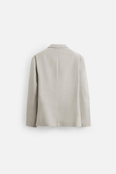 RELAXED FIT BLAZER - Grey by Zara - Image 7