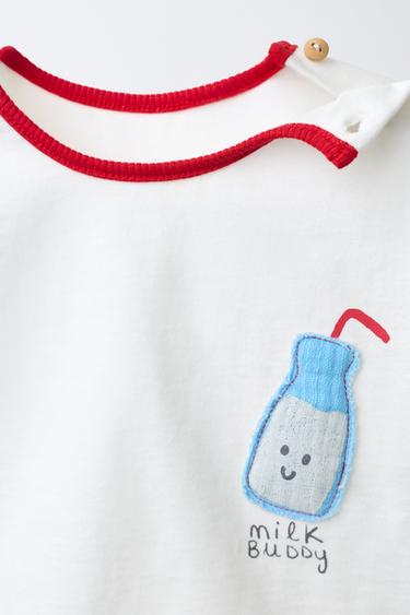 T-SHIRT DÉCOR MILK - Blanc cassé de Zara - Image 2
