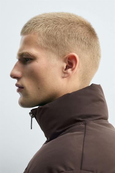 VESTE REMBOURRÉE BOXY FIT DÉPERLANTE - Chocolat de Zara - Image 4
