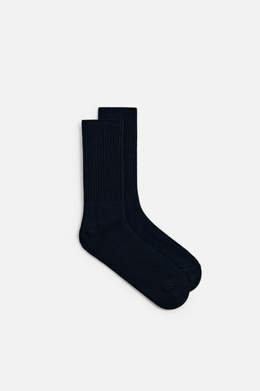 CHAUSSETTES CÔTELÉES - Bleu marine foncé de Zara - Image 3