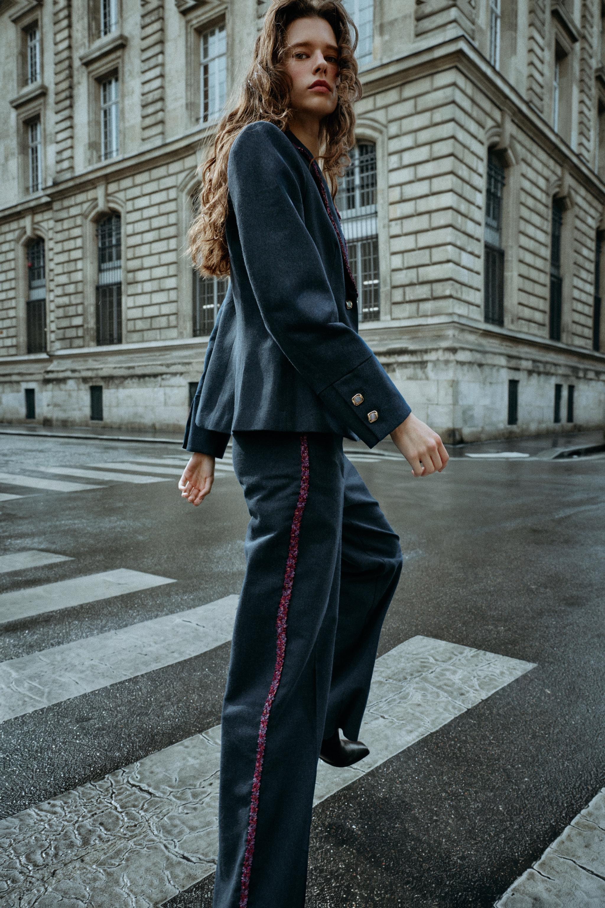 PANTALON DROIT PASSEMENTERIE