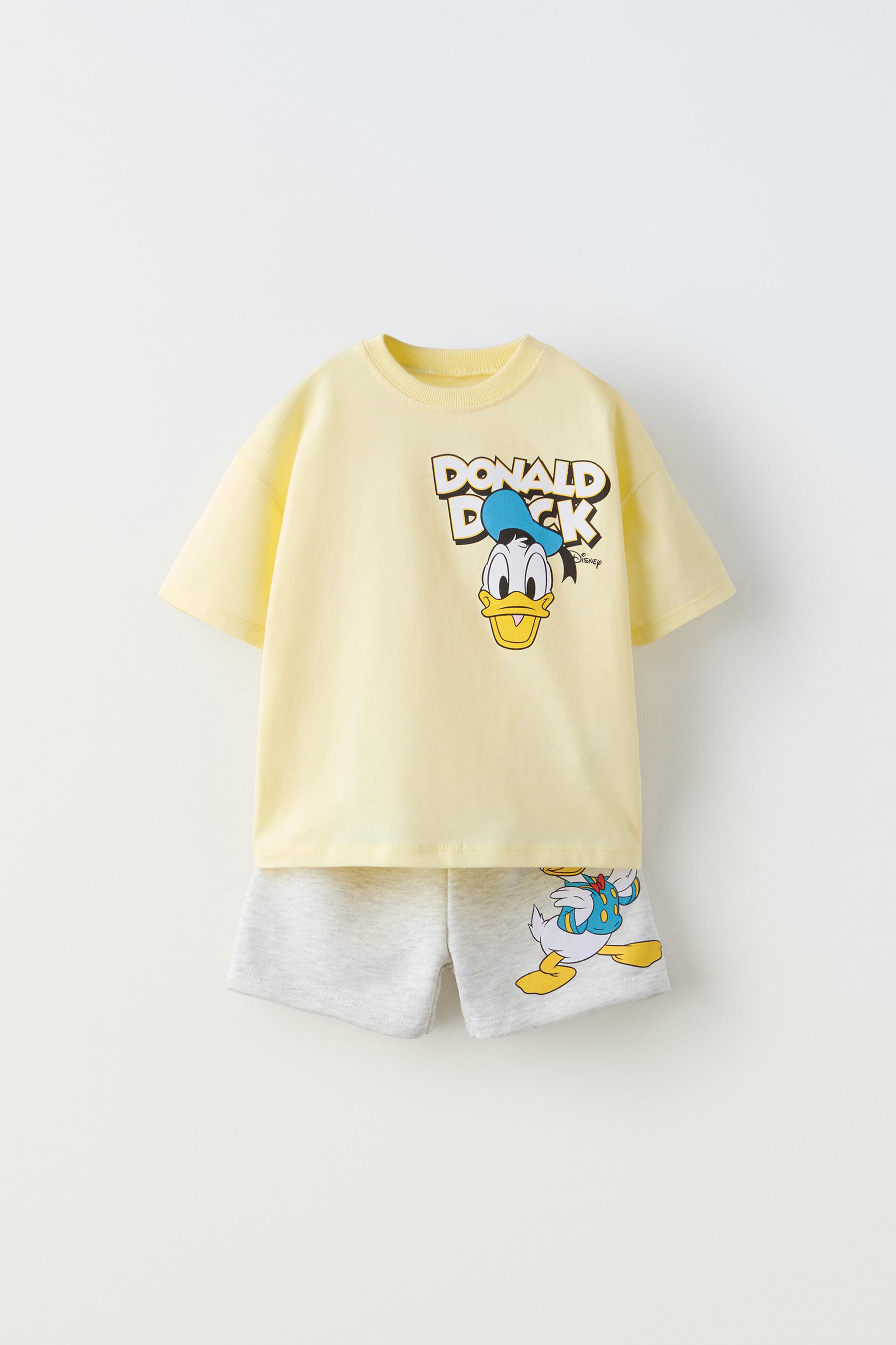 ドナルドダック © DISNEY ジョギング Tシャツ&バミューダパンツセット - イエロー | ZARA Japan / 日本