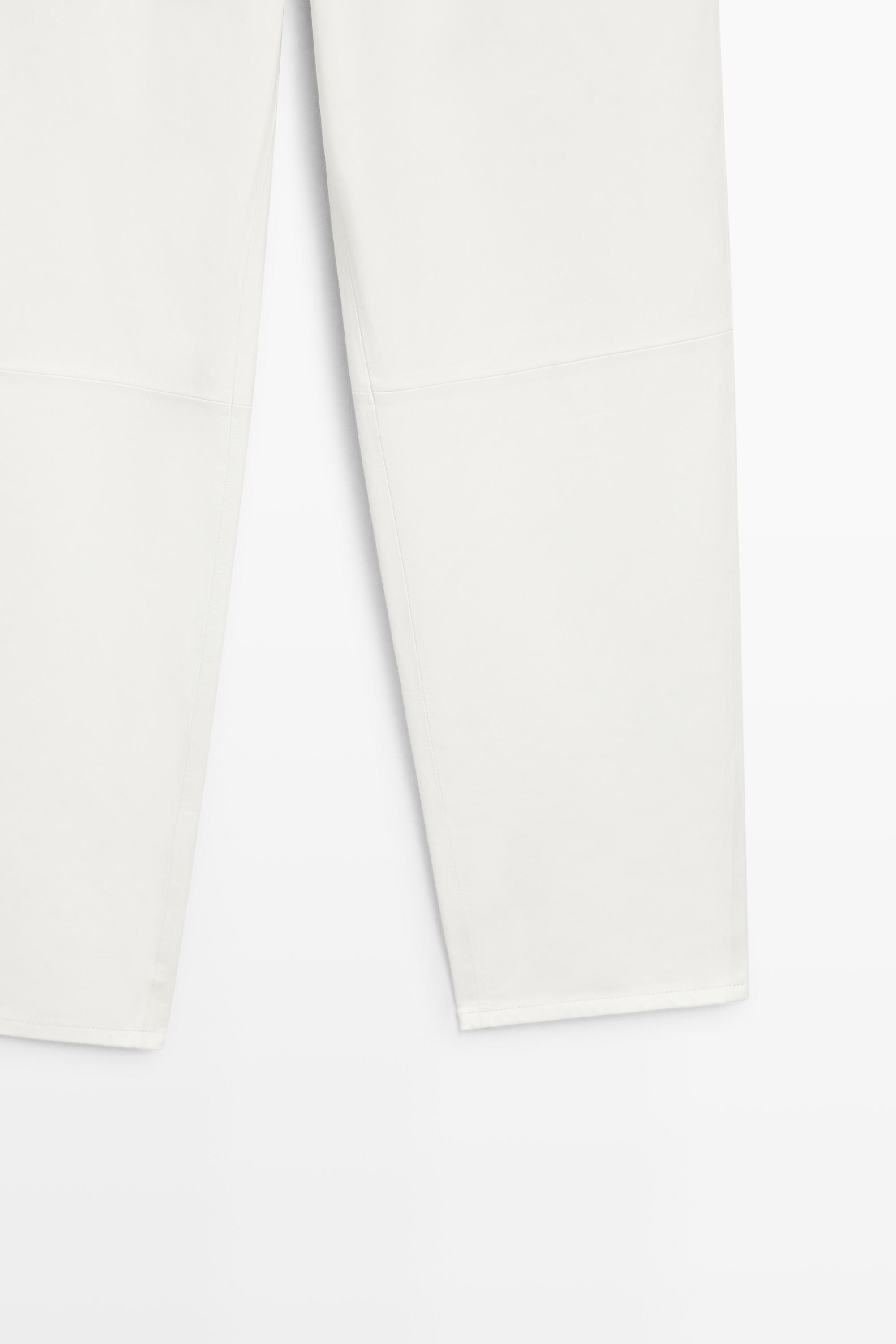 Straight-leg leather pants