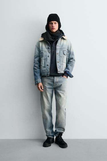 CAÇADORA DENIM AMB PLECS X SR_A - Blau mitjà de Zara
