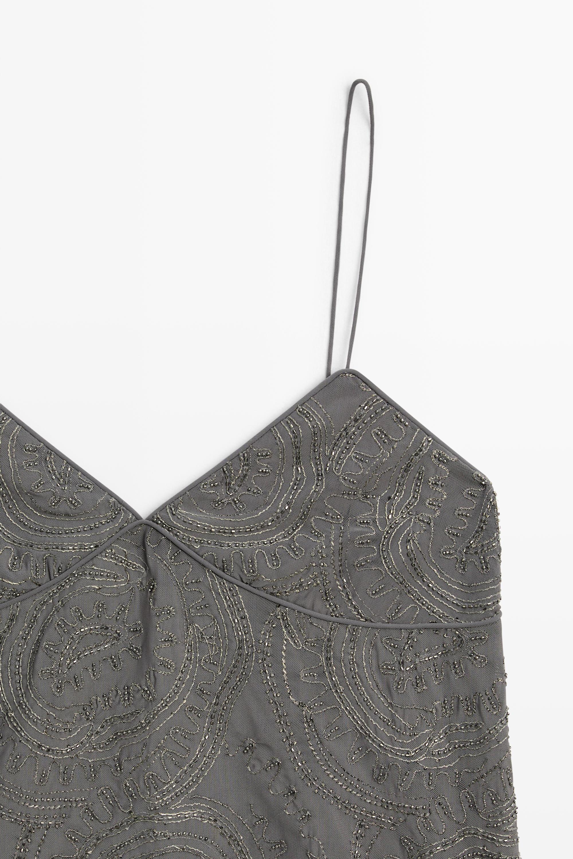 Strappy top with embroidered detail