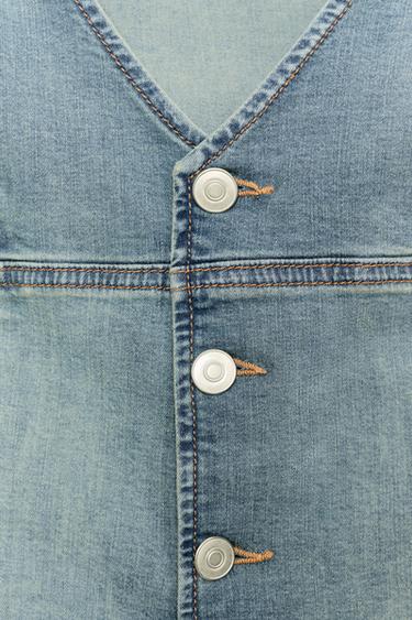 TOP GILET DENIM TRF - Bleu de Zara - Image 7