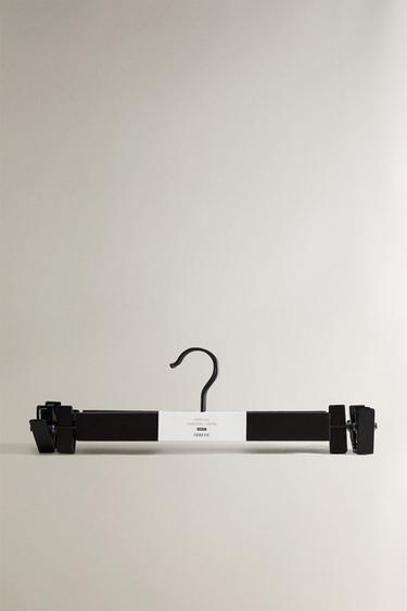 WOODEN SKIRT HANGER (SET OF 3) - Black by Zara - Image 4