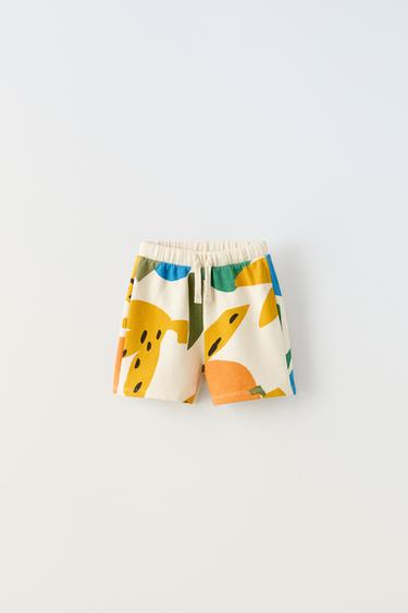 MEVALAR TASVIRLI DUXOBA BERMUDA SHORTIK - Rang-barang tusli Zara tomonidan - Tasvir 0