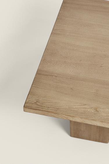 ELM WOOD COFFEE CENTRE TABLE - Light beige by Zara - Image 2