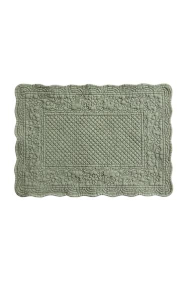 Zara FLORAL QUILTED PLACEMAT - Green / Blue