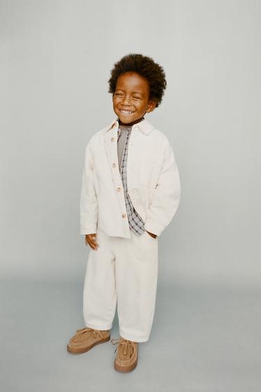 SOFT TOUCH TROUSERS WITH BUTTONS - Ecru by Zara