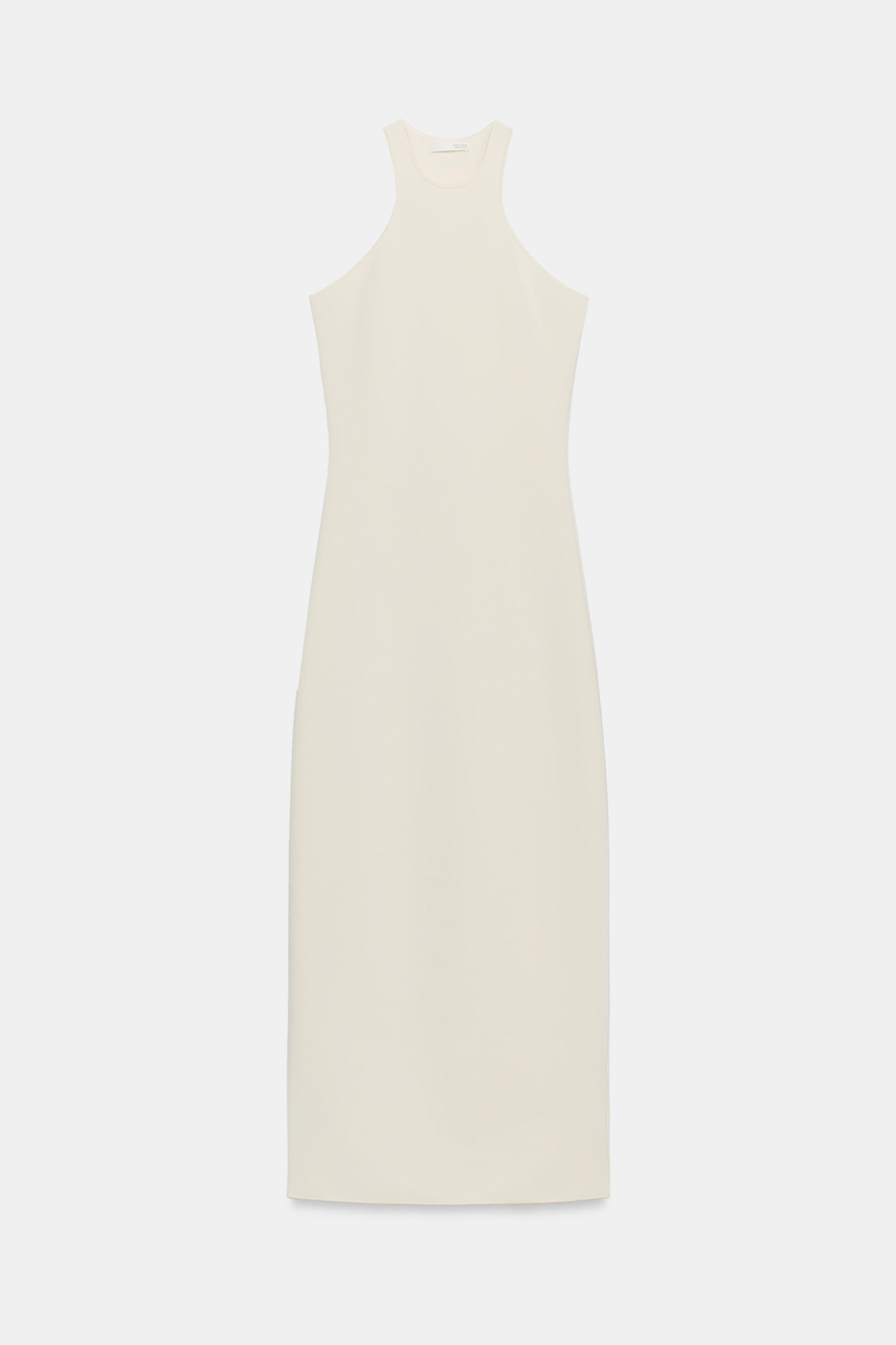 STRETCH HALTER DRESS - Ecru | ZARA United States