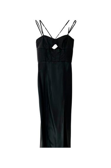VESTITO EFFETTO PELLE CON BUSTIER