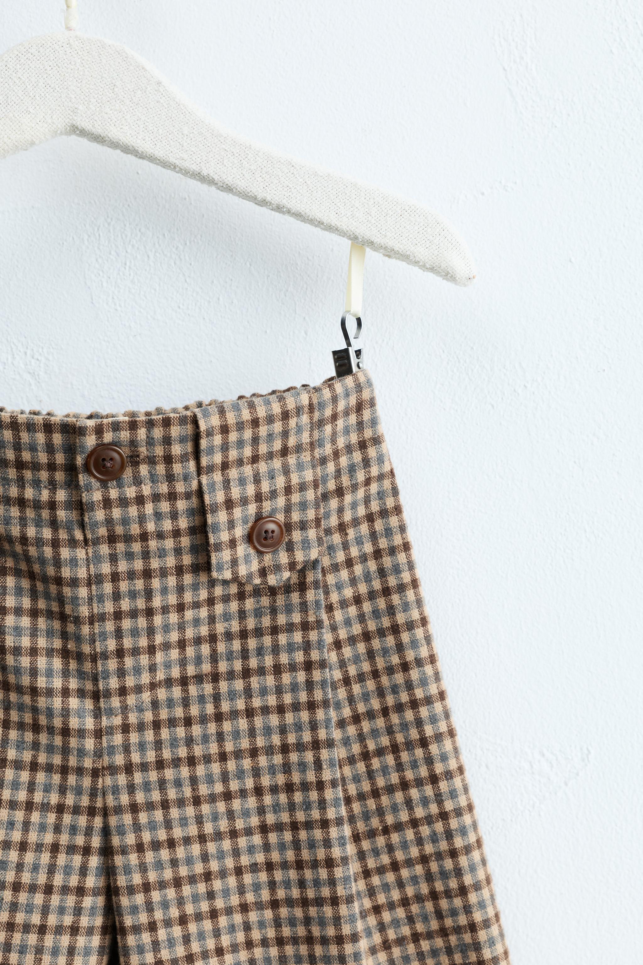 ZARA TIMELESS - PANTALON WIDE LEG CARREAUX