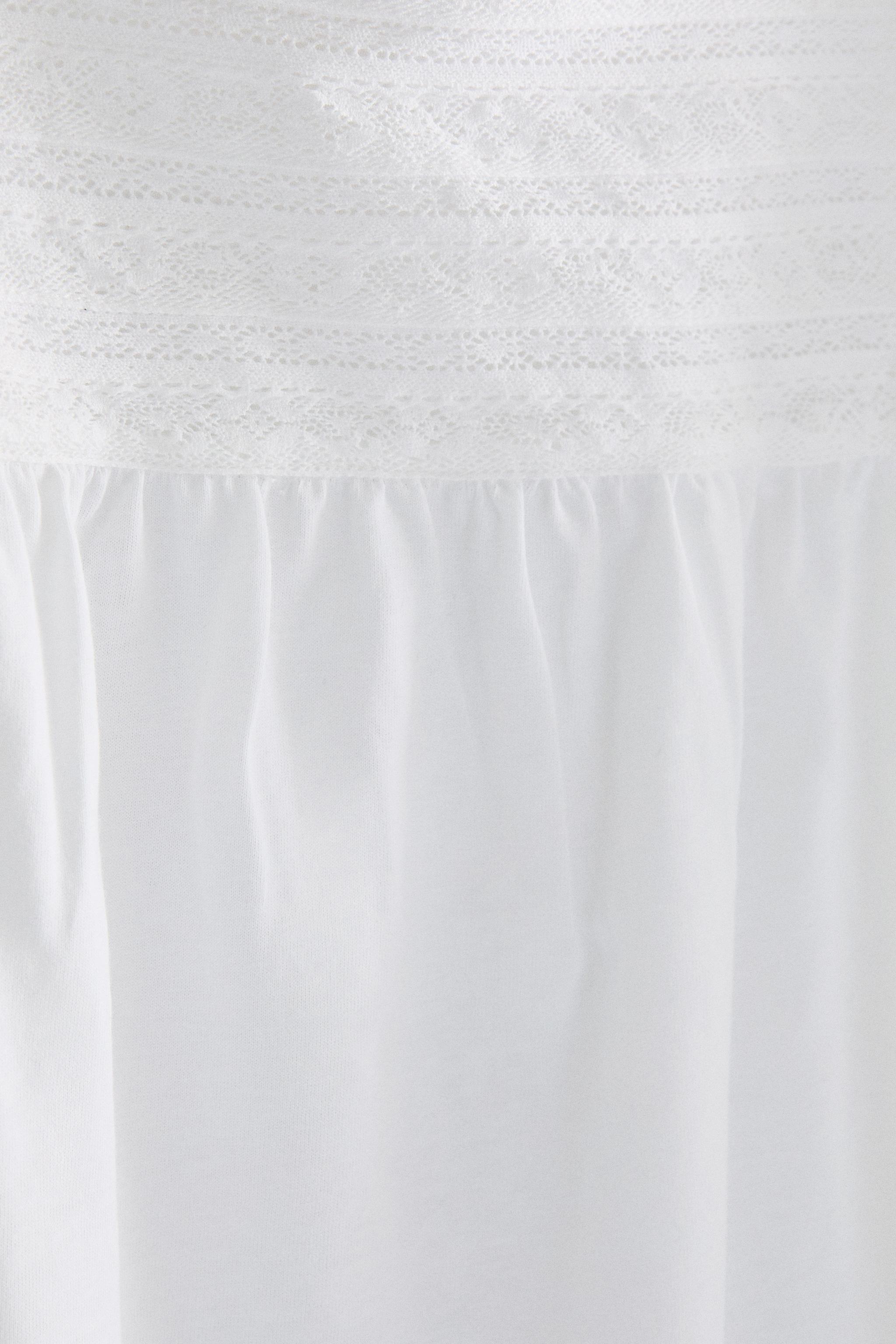 CHEMISE DE NUIT COTON DENTELLE