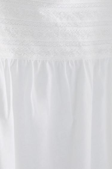 CHEMISE DE NUIT COTON DENTELLE - Blanc de Zara - Image 3