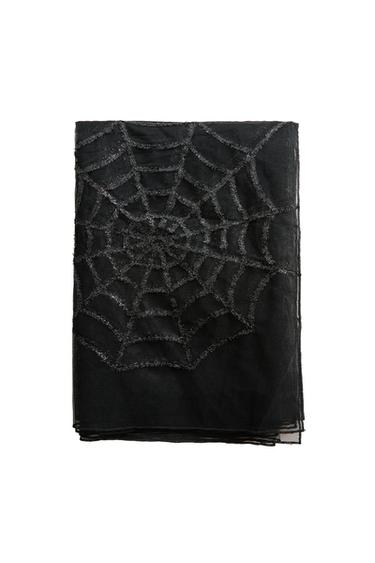 MANTEL INFANTIL TELARAÑAS HALLOWEEN - Negro de Zara