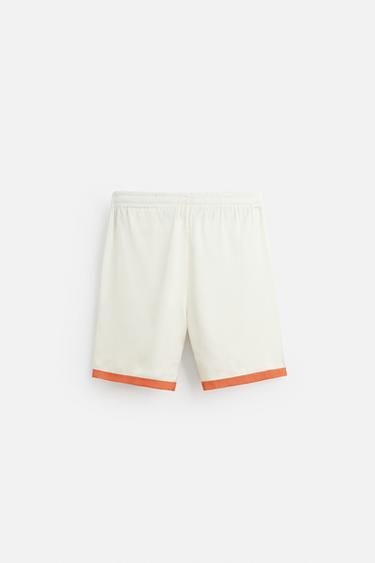 SATIN BERMUDA SHORTS WITH CONTRAST STRIPES - Orange by Zara - Image 5