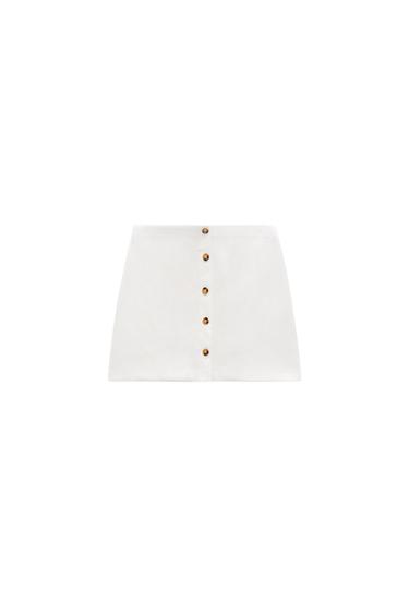 BUTTON-DOWN MINI SKIRT