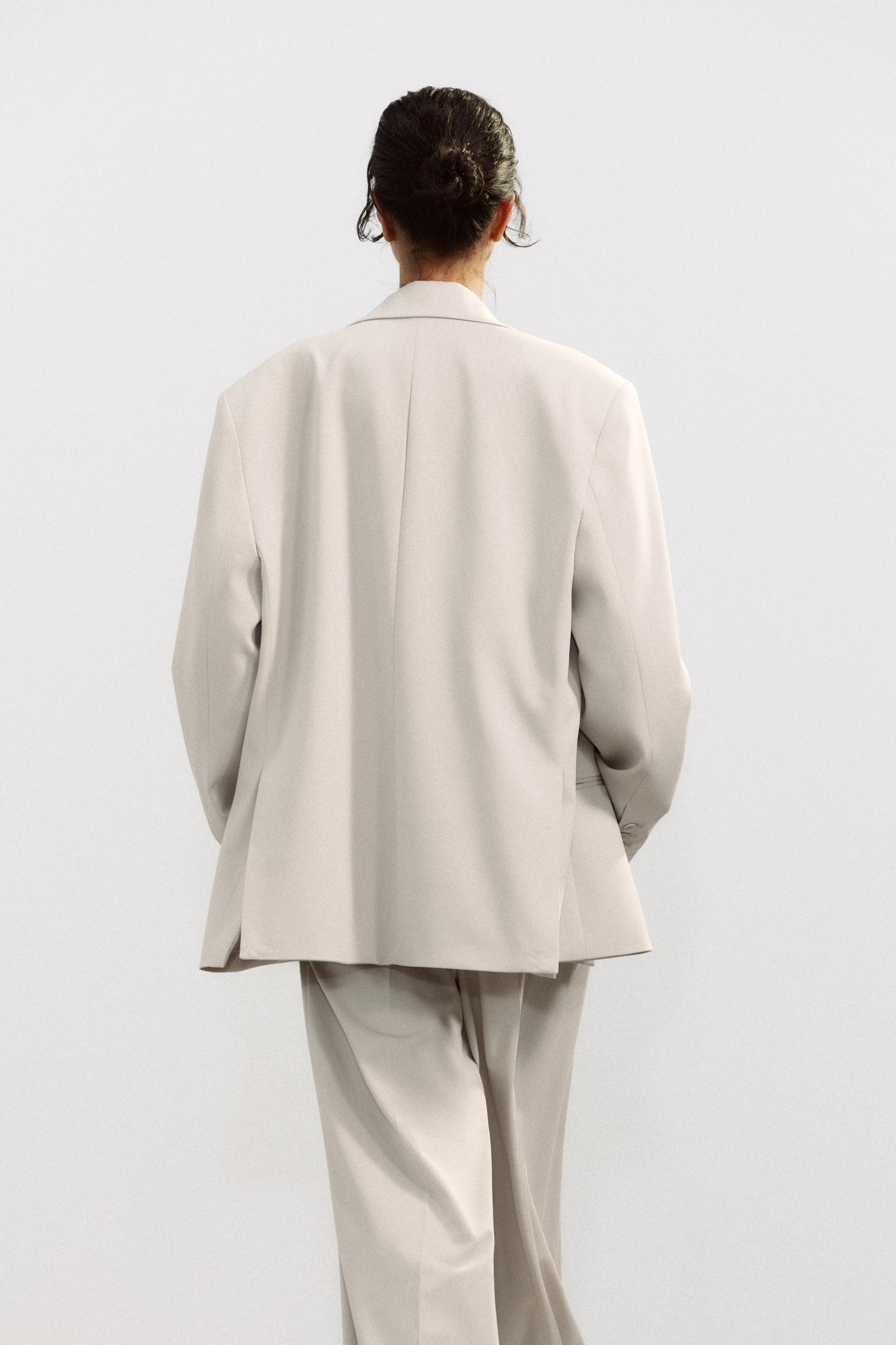 オーバーサイズ ブレザー - ライトグレー | ZARA Japan / 日本 オーバーサイズ ブレザー - ライトグレー | ZARA Japan / 日本