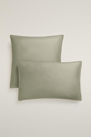 SATEEN PILLOWCASE (500 THREAD COUNT) - dusty blue by Zara - Image 0