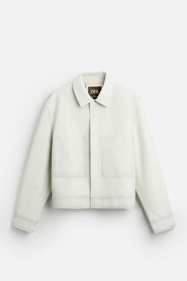 LIMITED EDITION LEATHER-EFFECT JACKET - Ice by Zara