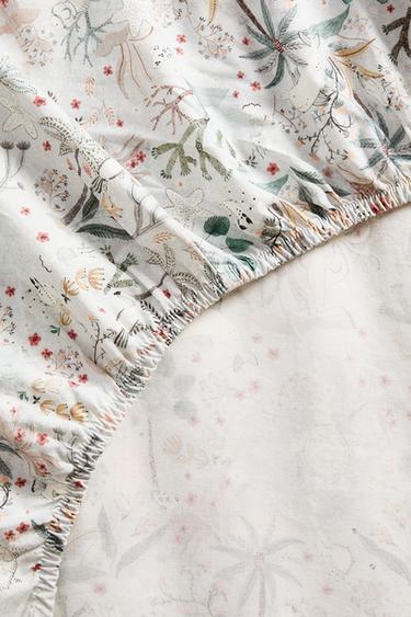 CHILDREN’S SEA PRINT FITTED SHEET - Multicoloured by Zara - Image 4