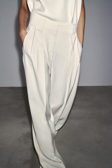 بنطلون بنسات منسدل ZW COLLECTION - خَام الخاص بـ Zara