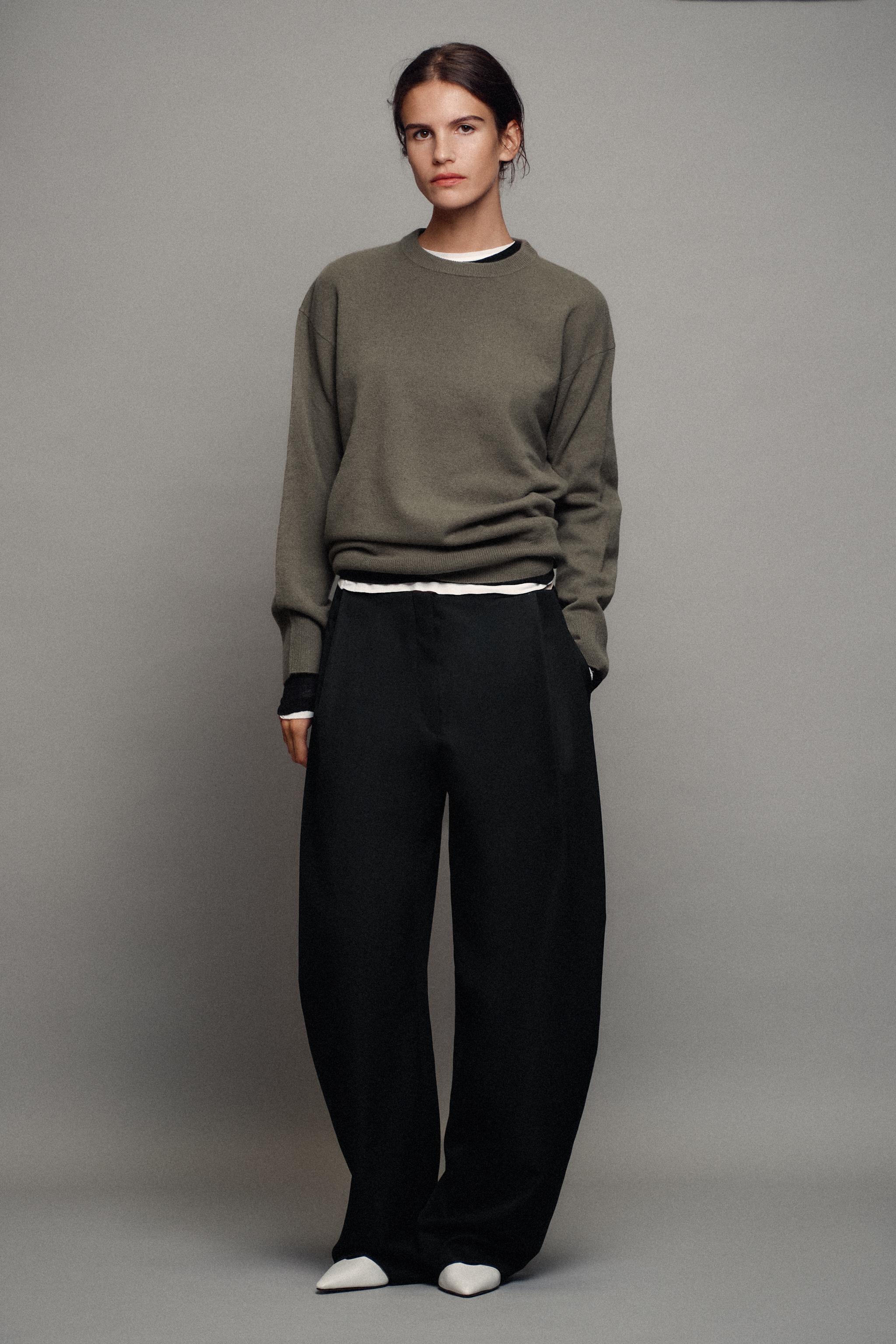 Zara ZW COLLECTION PENSLİ GENİŞ PAÇA PANTOLON