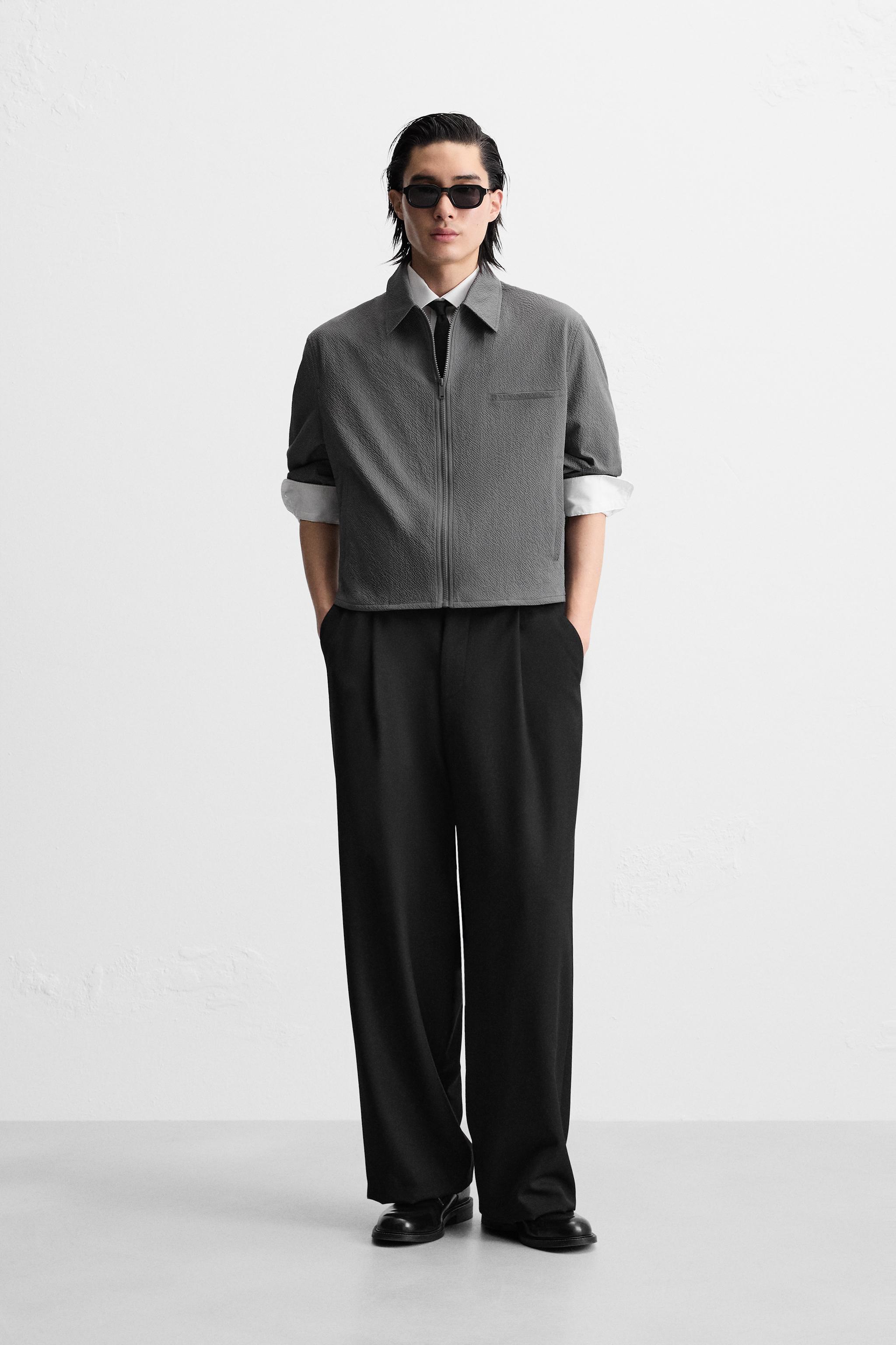 シアサッカー地ジャケット - チャコールグレー | ZARA Japan / 日本