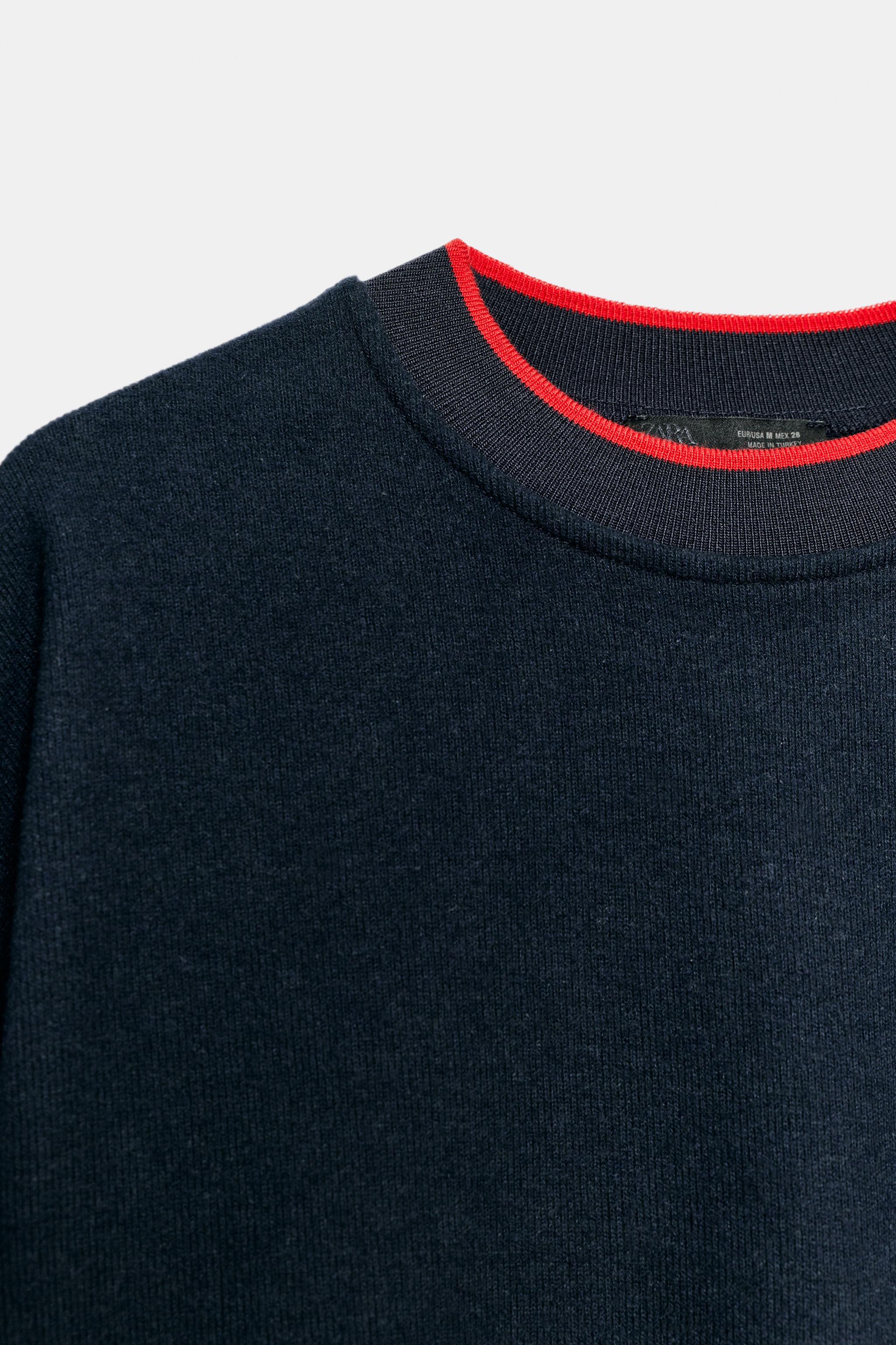 Zara KONTRAST ÇİZGİLİ YUMUŞAK DOKULU SWEATSHIRT görsel 8
