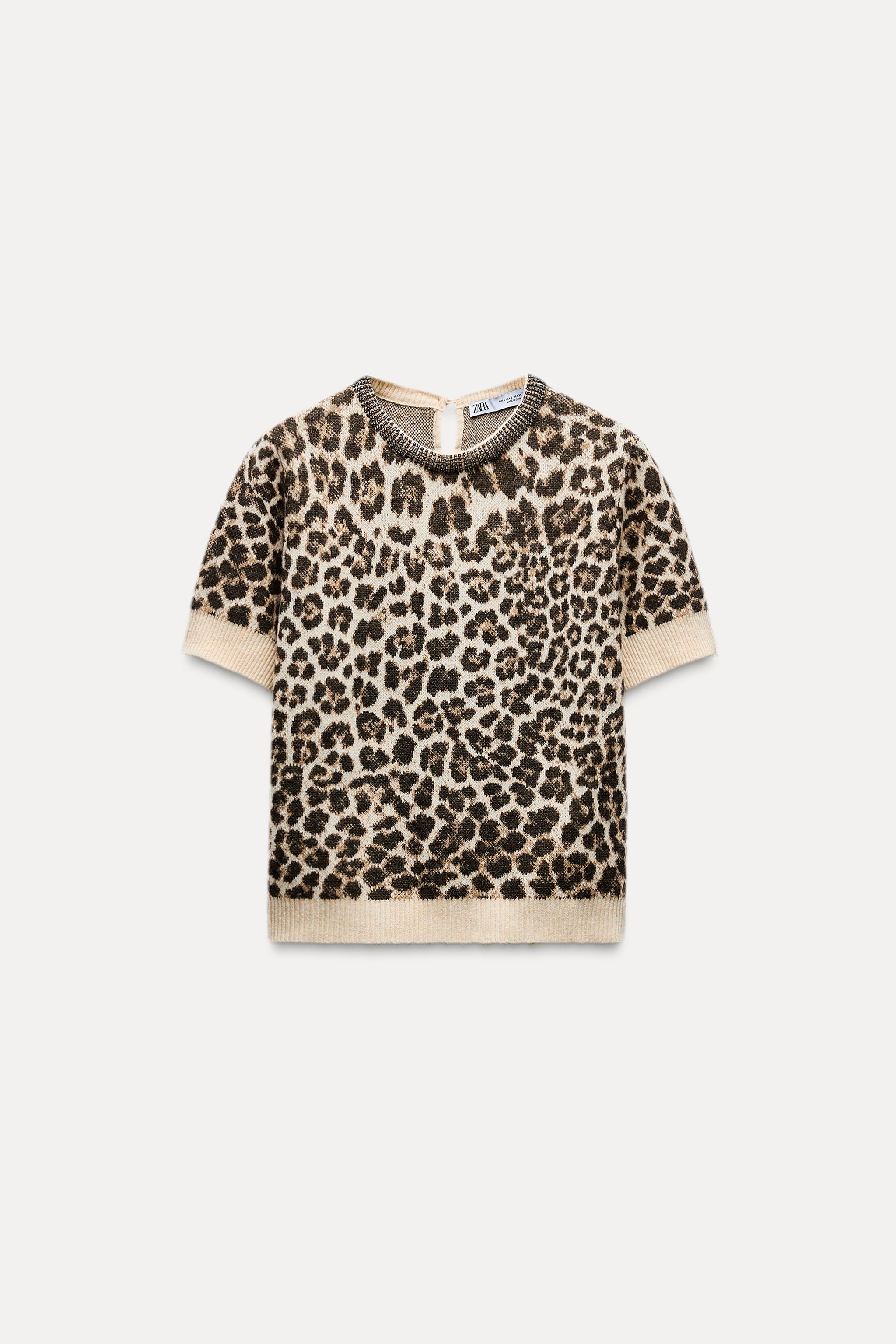 Animal print sweater zara hotsell