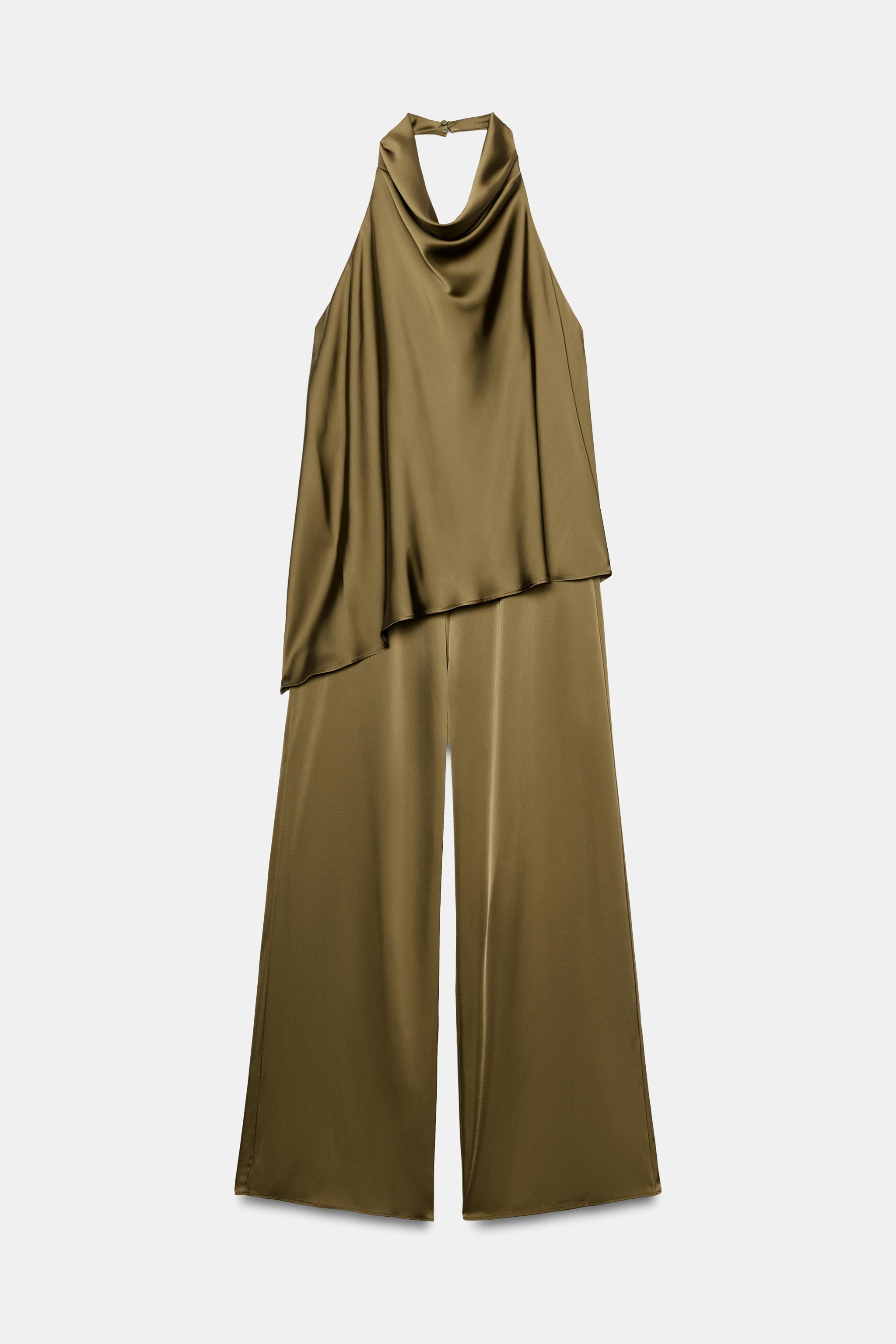 Zara Saten yüzeyli halter tulum görsel 7