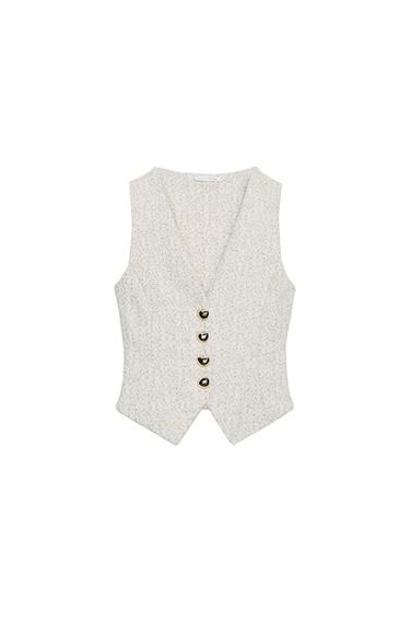 STRUCTURED WAISTCOAT WITH BUTTONS