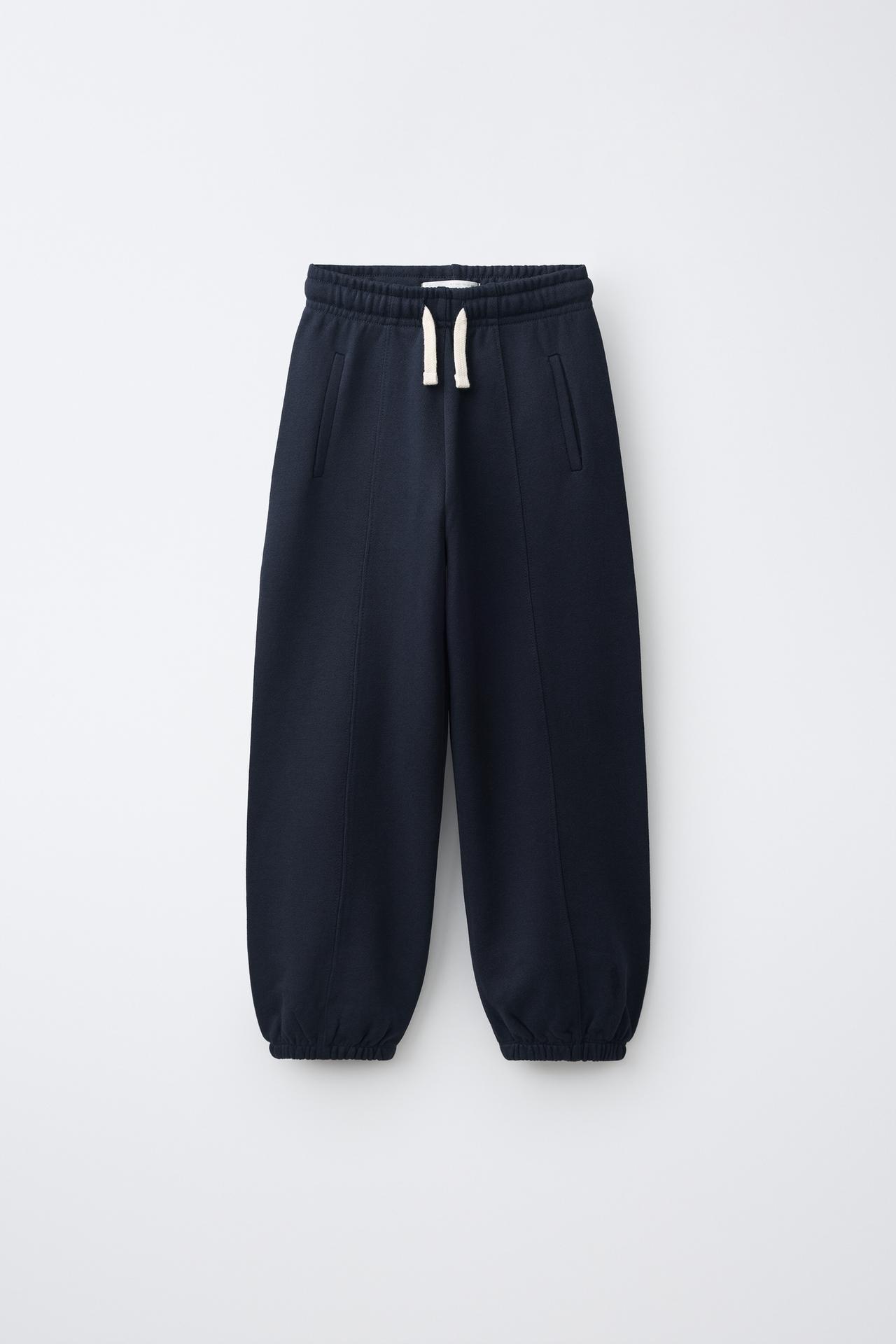 VARSITY FLEECE JOGGER PANTS — Dark navy