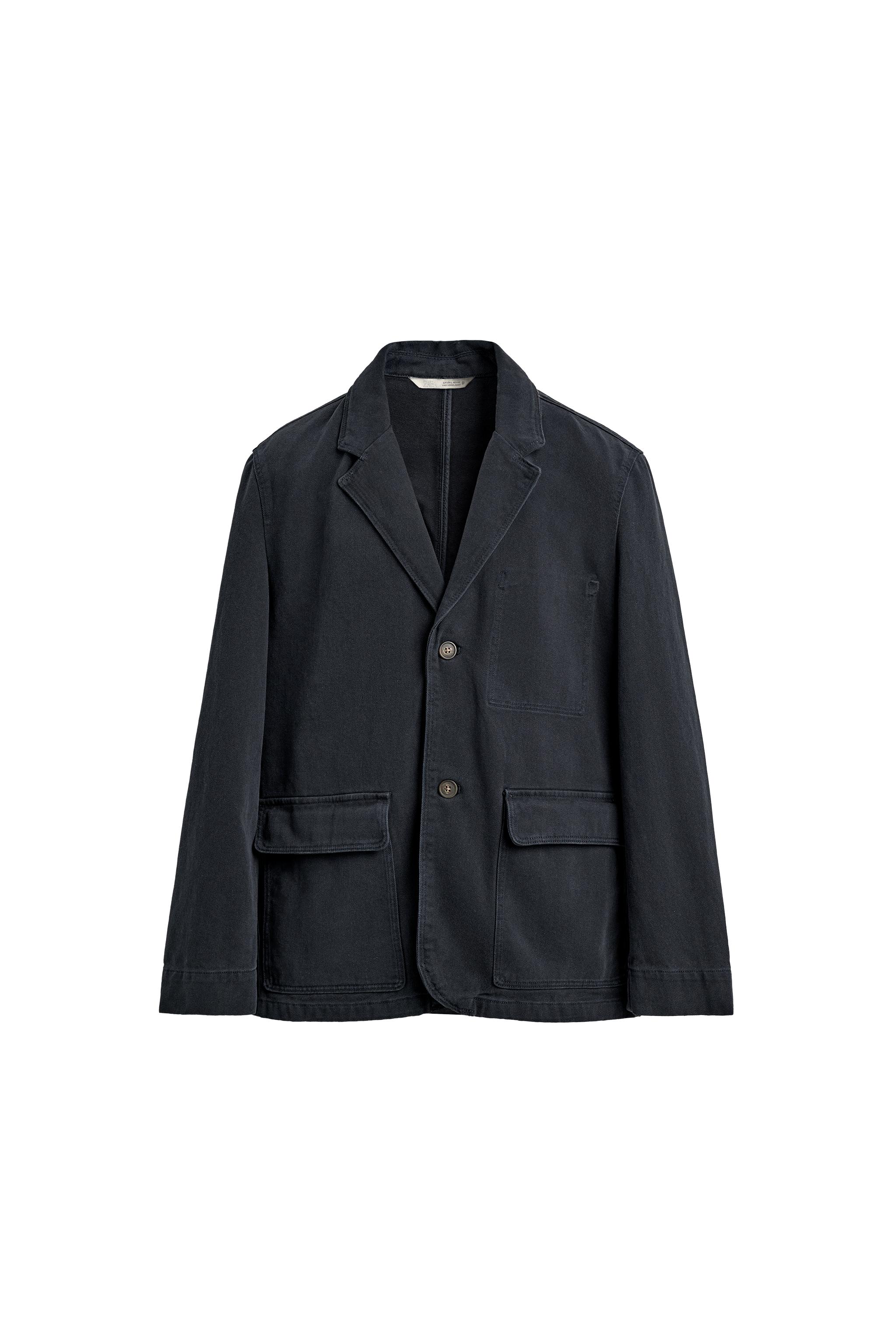 リラックスフィットコットンブレザー - ネイビーブルー | ZARA Japan