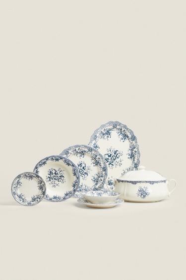 TRADITIONAL EARTHENWARE DINNER SET - Blue by Zara - Image 0