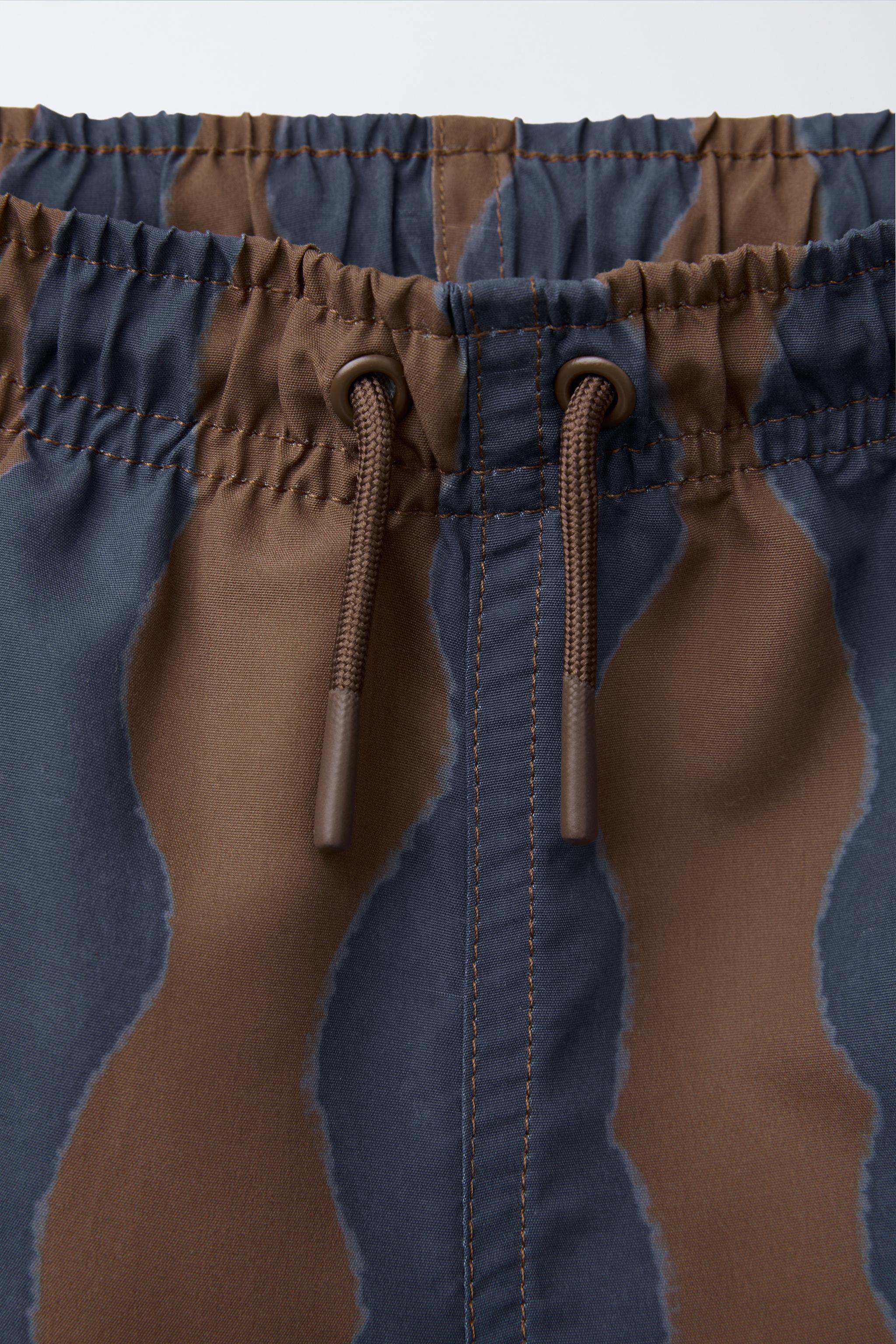 6-14 YEARS/ WAVE PRINT SWIM SHORTS - Blue | ZARA United States