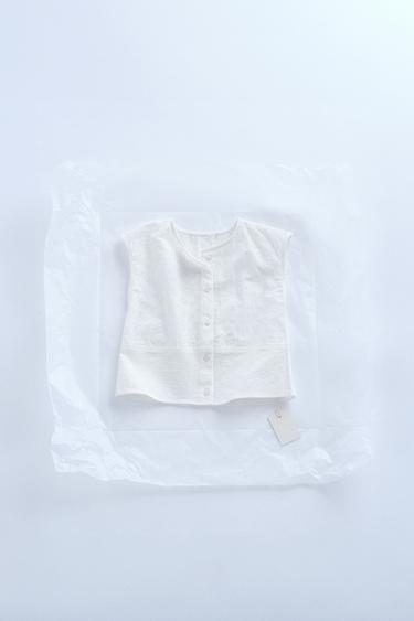 ZARA TIMELESS - SWISS EMBROIDERY BLOUSE - White by Zara - Image 0