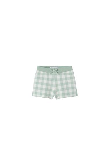 GINGHAM KNIT BERMUDA SHORTS